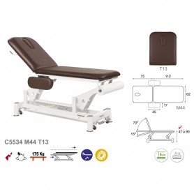 Table électrique 2 plans barre périphérique Ecopostural C5534
