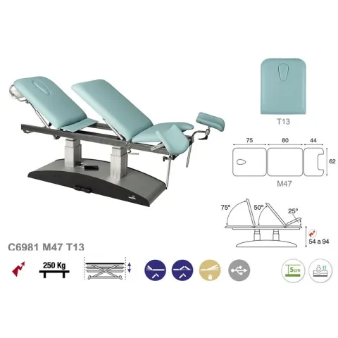 Table  électrique 3 plans Ecopostural C6981