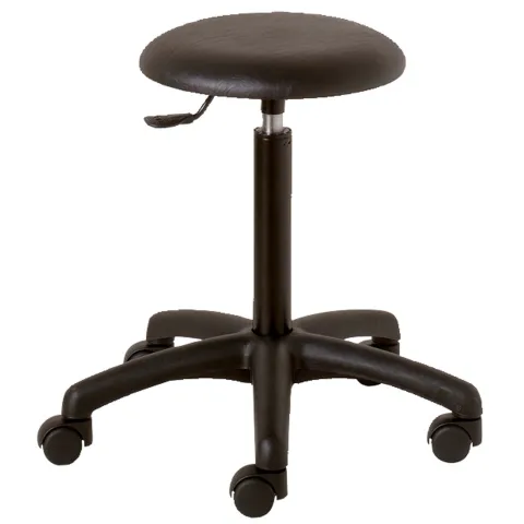 TABOURET LAQUÉ SUR ROULETTES