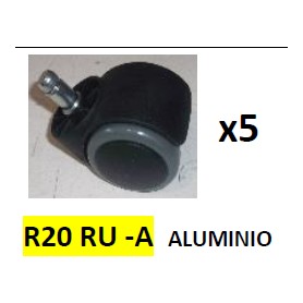 Roulettes tabourets ecopostural bases en aluminium
