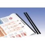 Baguettes pour planches, noires, la paire, 50 cm