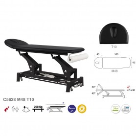 Table de massage électrique chassis noir Ecopostural C5628 Table de massage électrique chassis noir Ecopostural C5628