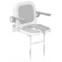Fauteuil De Douche Rembourré U Dossier Accoudoir Gris