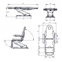Fauteuil de soins esthetique 3 moteurs, GLAB