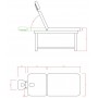 Table de massage fixe 2 plans en bois Rombo - Weelko