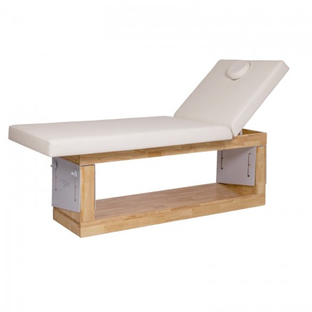 Table de massage à 2 plans fixe en bois naturel Occi - Weelko