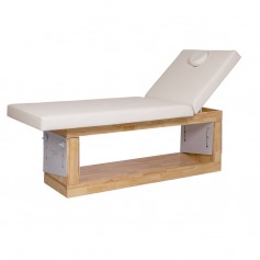 Table de massage à 2 plans fixe en bois naturel OCCI - Weelko