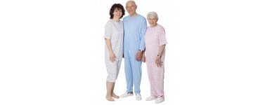 Grenouillères adultes disponibles dans une variété de tailles, de couleurs et de motifs.